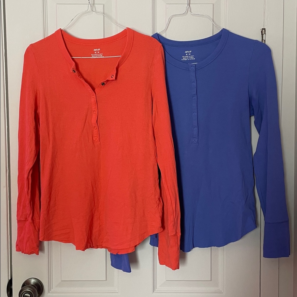 Aerie Henleys Long Sleeve Bundle